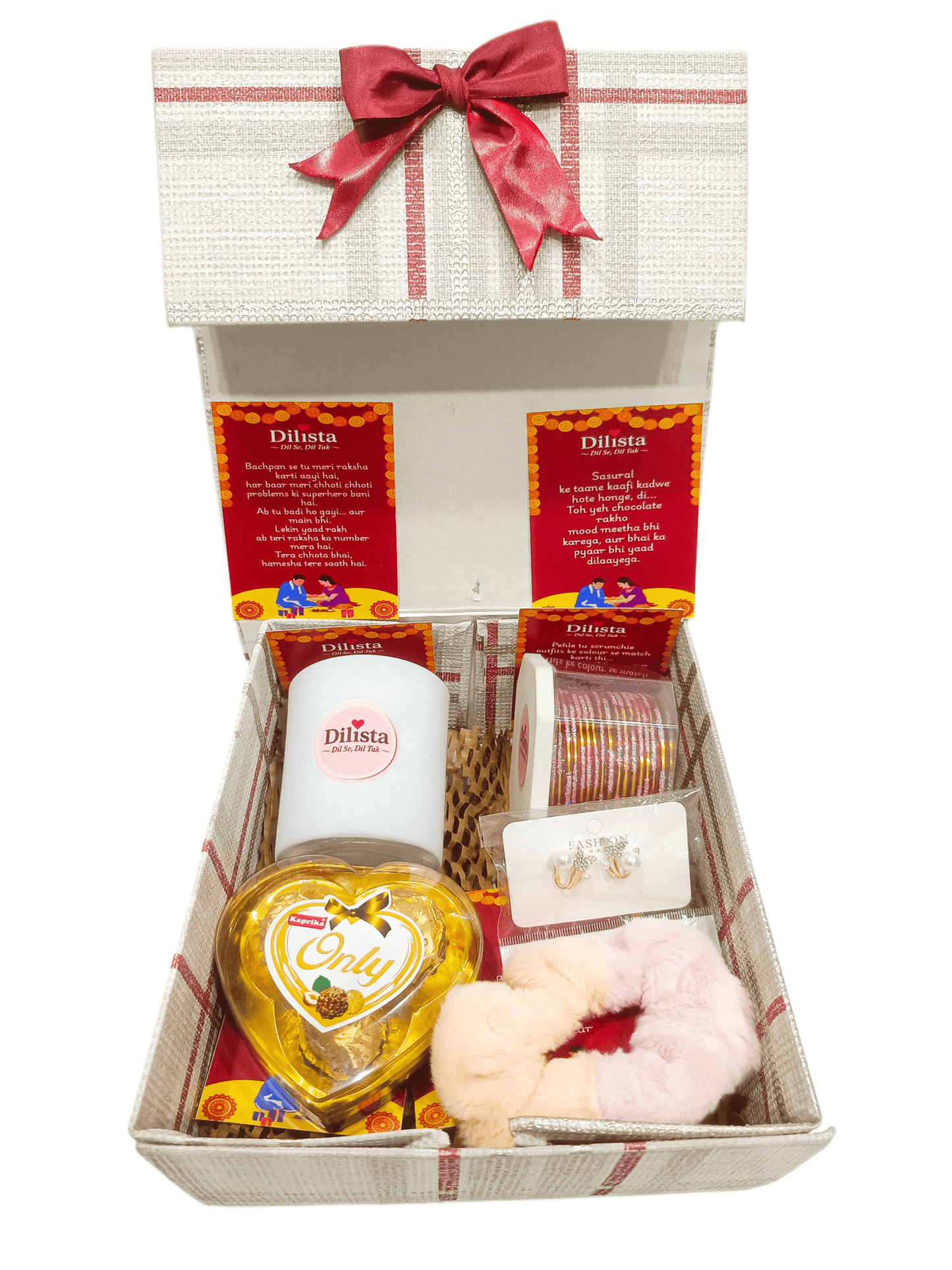 Rakhi Hamper for Married Sister – 5 Gifts & 6 Emotional + Funny Note Cards