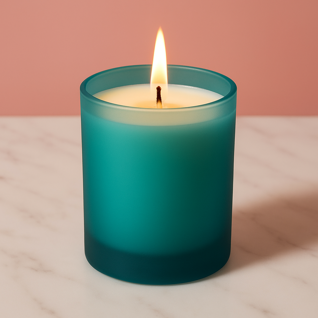 DILISTA Set of 2 Premium Scented Teal Color Candles | Home Decor & Aromatherapy