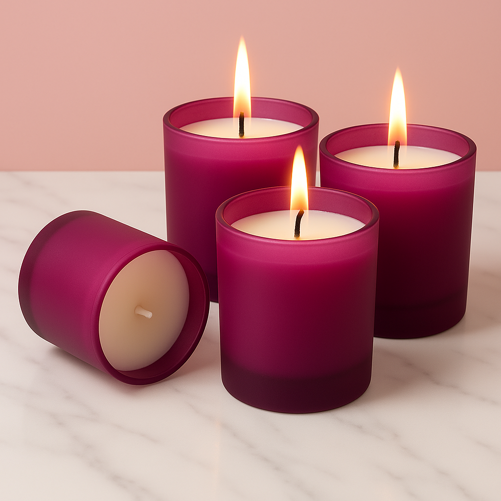 DILISTA Set of 2 Premium Scented Purple Candles| Home Decor & Aromatherapy