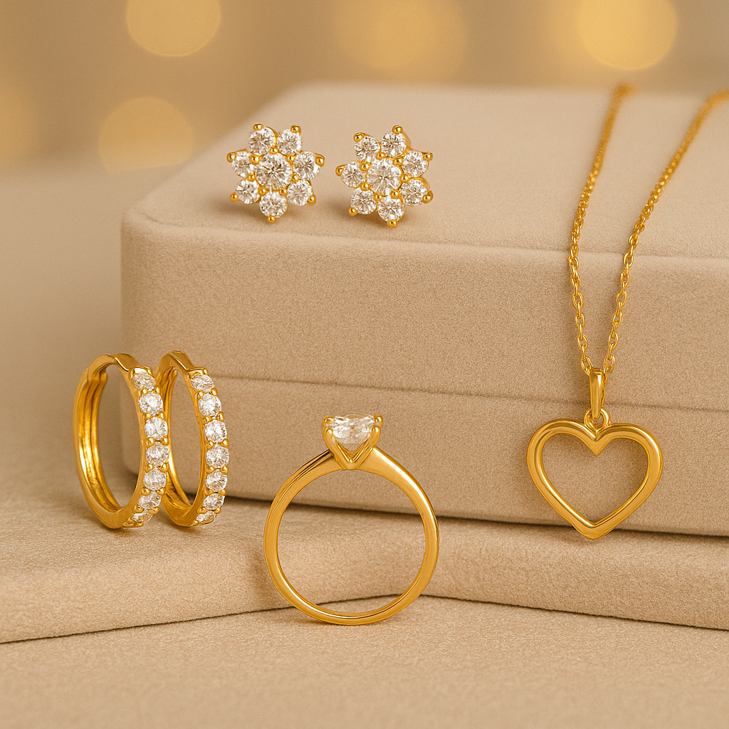 Rings and earrings
