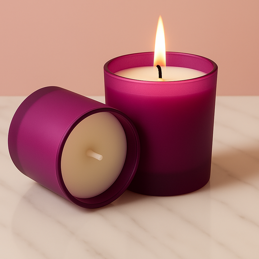 DILISTA Set of 2 Premium Scented Purple Candles| Home Decor & Aromatherapy