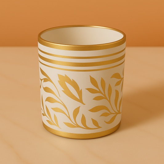 Pack of 50 Jars – White Hand-painted candle Jars