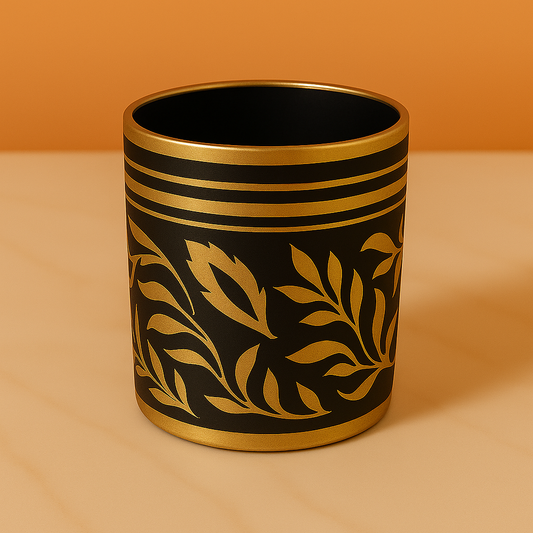 Pack of 50 Jars – Black Hand-painted candle Jars