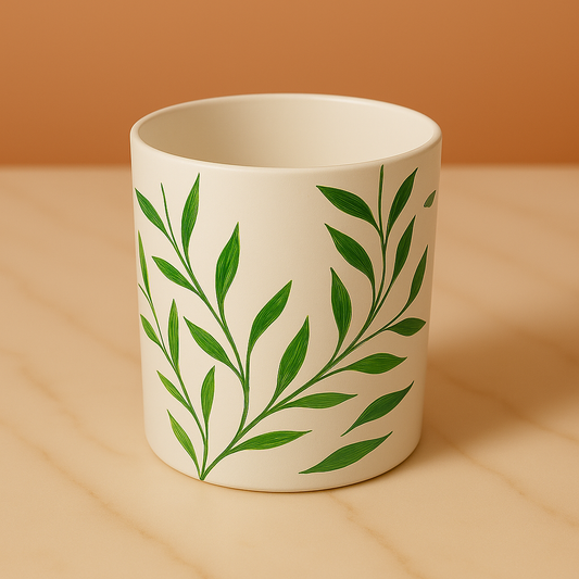 Pack of 50 Jars – White Hand-painted candle Jars