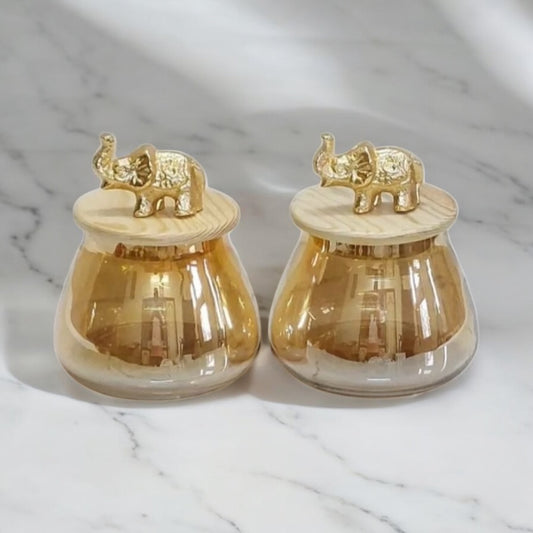 Glass Jar with Elephant Lid - 300ml | Pack of 50 |