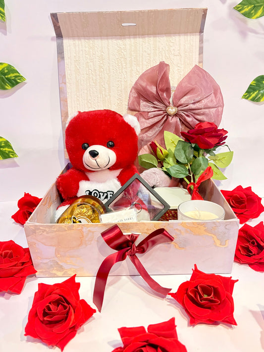 Premium Love Proposal Hamper for Her – 10 Romantic Gifts with Heartfelt Notes