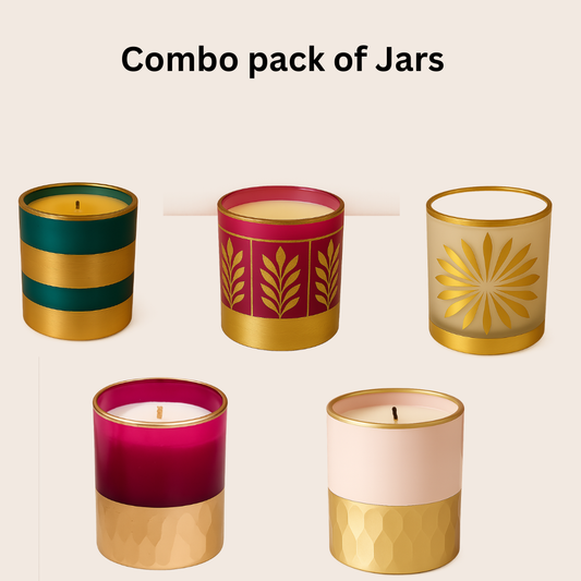 Combo Pack of 50 Hand-Painted Candle Jars | Sample Pack for Trial