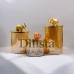 Decorative Transparent Luster Glass Jar Set of 3 for Premium Hamper Packaging