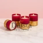 Hammered Design Premium Candle Jar – Matt Pink | 200ML - Image 3