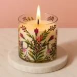 Hand Painted Transparent Glass Candle Jar – 500 ML - Image 2