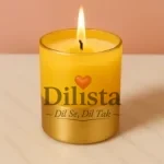 Hand Painted Glass Candle Jar with Golden Detailing – 200ML - Image 3