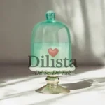 Glossy Light Green Stand Bell Jar for Candles – 200ML Glass Dome - Image 2