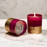 Hammered Design Premium Candle Jar – Matt Pink | 200ML