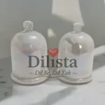 Rainbow Finish White Bell Jar – Candle Dome, Décor & Dry Fruit Jar | 250ML