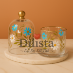 Hand Painted Bell Jar – Candle Dome, Home Décor & Dry Fruit Jar | 250ML