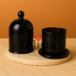 Matt Black Bell Jar for Candles – Candle Dome / Candle Cloche | 250ML