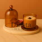 Matt Light Brown Bell Jar for Candles – Candle Dome / Candle Cloche | 250ML