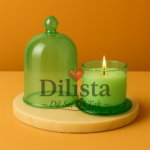 Glossy Green Bell Jar for Candles – Candle Dome / Candle Cloche | 250ML