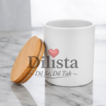 White Matt Wooden Lid Candle Jar 200ML | Premium Empty Glass Candle Jar for Candle Making