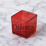 Square Candle Jar 160ML | Light Green & Light Yellow Empty Glass Jar for Candle Making - Image 2