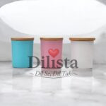 Frost Finish Wooden Lid Candle Jar 200ML | Premium Empty Glass Candle Jar for Candle Making - Image 2