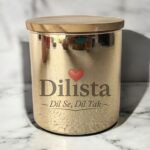 Metallic Wooden Lid Candle Jar 200ML | Rose Gold, Golden & Silver Glass Candle Jar - Image 5