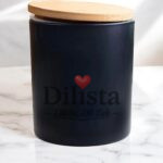 Black Matt Wooden Lid Candle Jar 200ML | Premium Empty Glass Candle Jar for Candle Making - Image 2