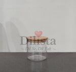 Transparent Glas Jar with Wooden Lid – 500 ML | Airtight