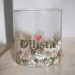 Transparent Painted Glass Jar 500ML | Decorative Jar for Candle, Storage & Home Décor