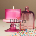 Glossy Pink Stand Bell Jar for Candles – 200ML Glass Dome