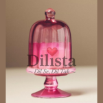 Glossy Pink Stand Bell Jar for Candles – 200ML Glass Dome - Image 2