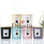 Wooden Lid Votive Glass Jar – 80 ML | Matte Finish