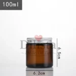 Amber Jar 100 ML with Silver Lid | Candle, Cosmetic & Storage Jar
