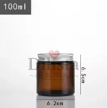 Amber Jar 100 ML with Silver Lid | Candle, Cosmetic & Storage Jar