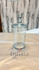 Premium Transparent Glass Jar Set of 2 (6 & 9 Inch) | Dome Lid Storage Jars for Kitchen & Home Decor - Image 3